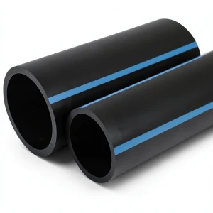 أنابيب HDPE الوطني لشبكات المياه الغير مضغوطة ضغط 4 بار قطر خارجي 630 مم سمك 12.4 مم لون أسود