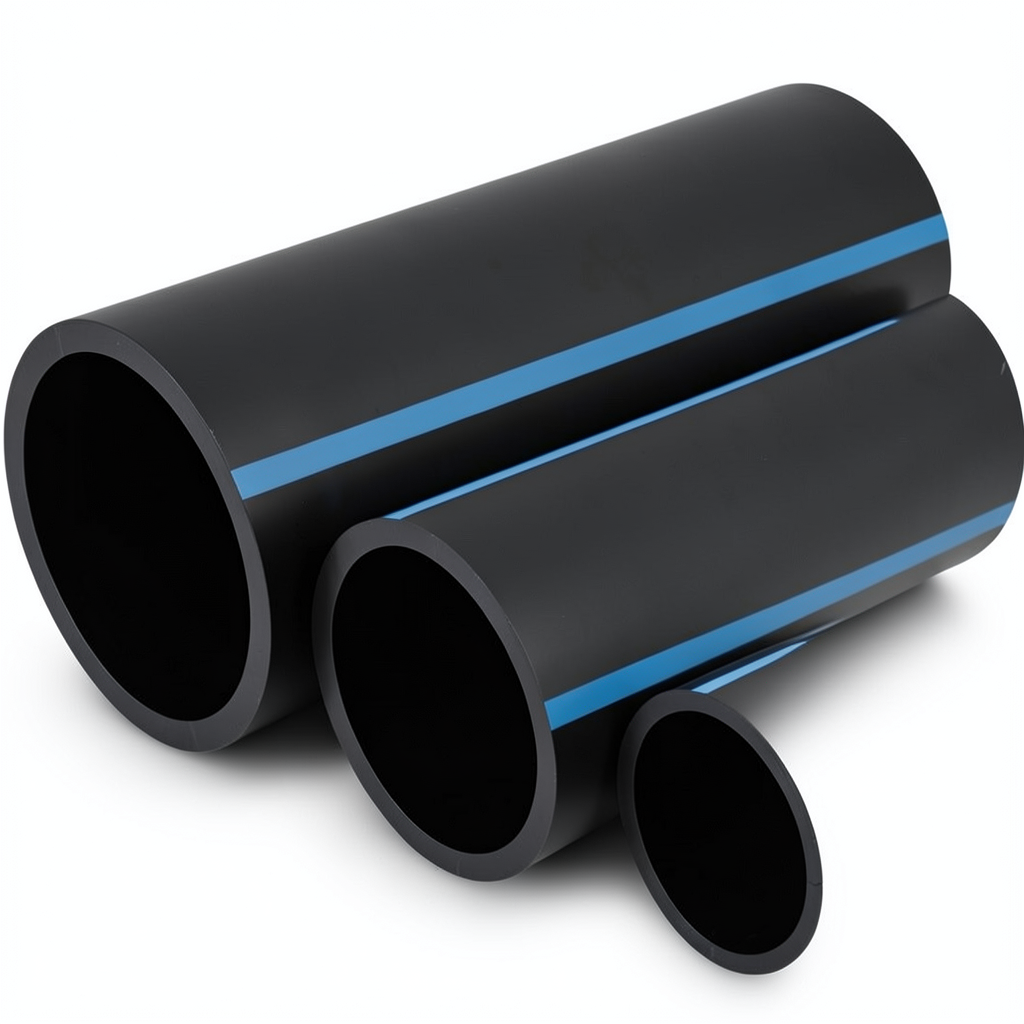 أنابيب HDPE الوطني لشبكات المياه الغير مضغوطة ضغط 4 بار قطر خارجي 710 مم سمك 14 مم لون أسود