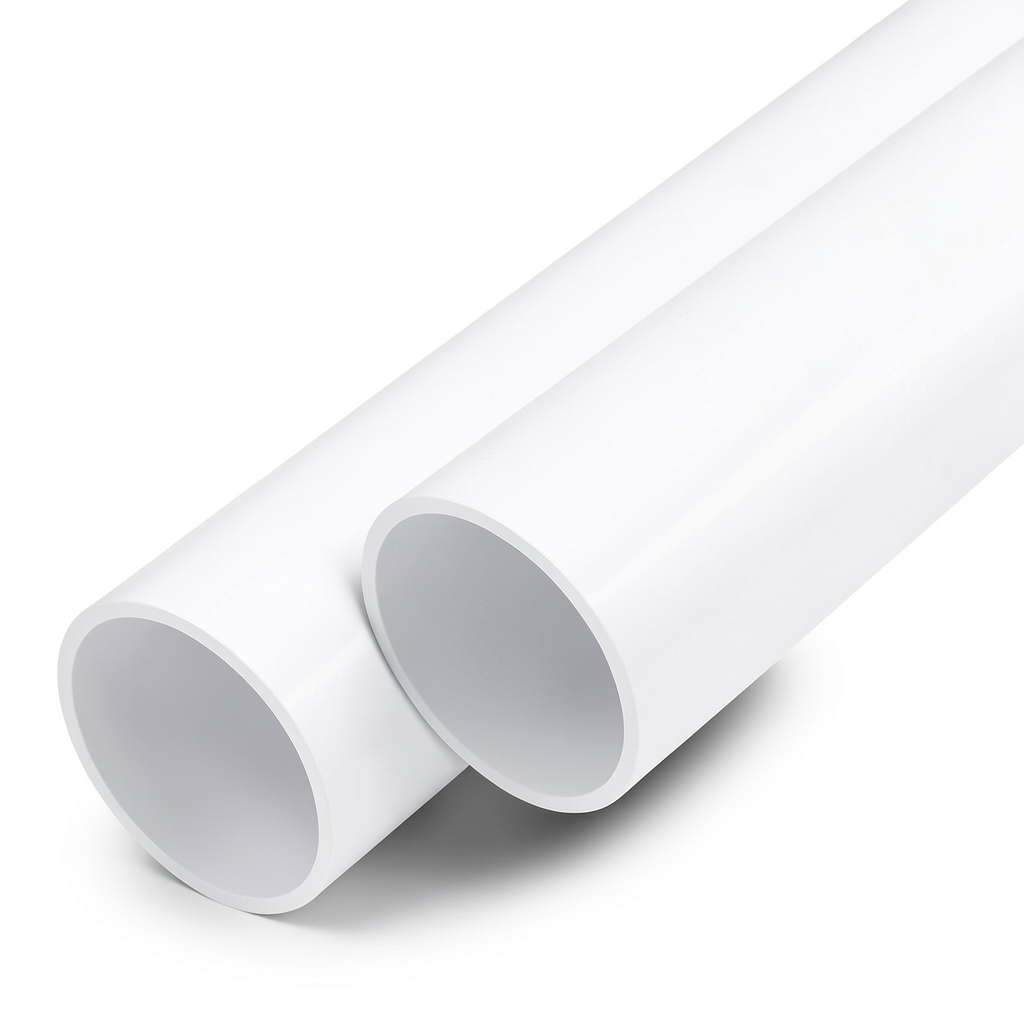 مواسير UPVC ضغط اسمي 10 بار قطر خارجي 250 مم سمك 9.6 مم لون أبيض