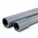 انابيب بلاستيك UPVC للتمديدات الكهربائية الوطني جدول 40  مقاس 1/2 2 إنش سمك 5.16 مم لون رمادي