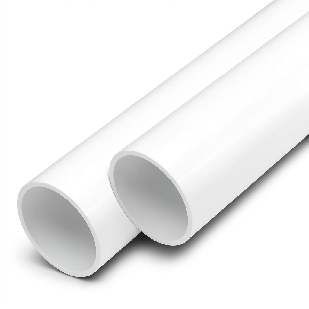 مواسير UPVC ضغط اسمي 10 بار قطر خارجي 50 مم سمك 2.4 مم لون أبيض
