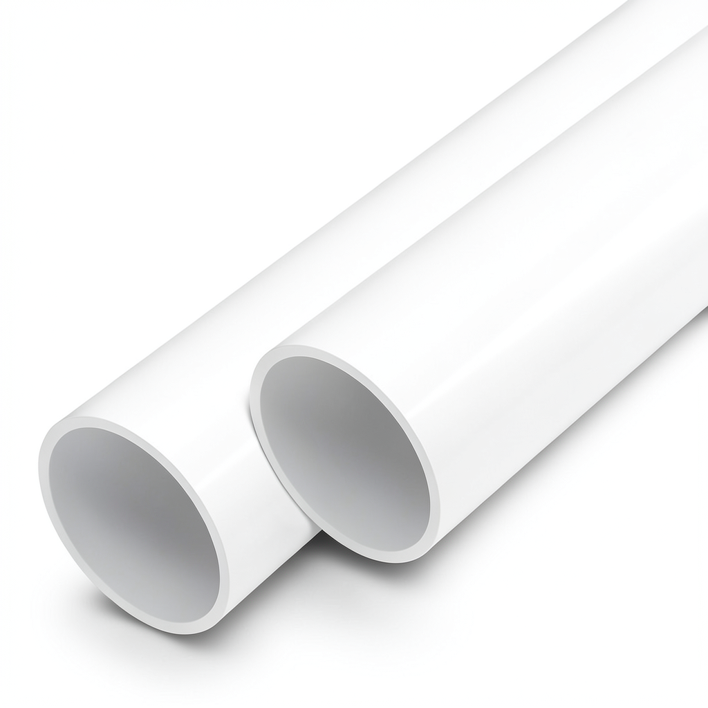 UPVC Pipes Nominal Pressure 10 Bar Outside Diameter 50 mm Thickness 2.4 mm White