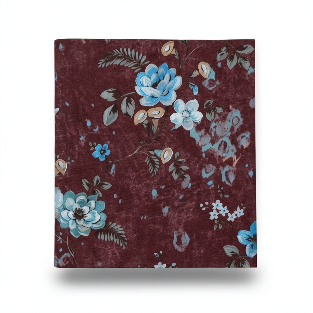 Italian Wallpaper Dark Red Floral Design, Size 10mx0.70m, Model rc17021