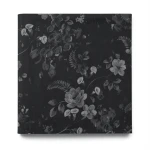 Italian Wallpaper Floral Design Black Color, Size 10m x 0.70m, Model rc17024