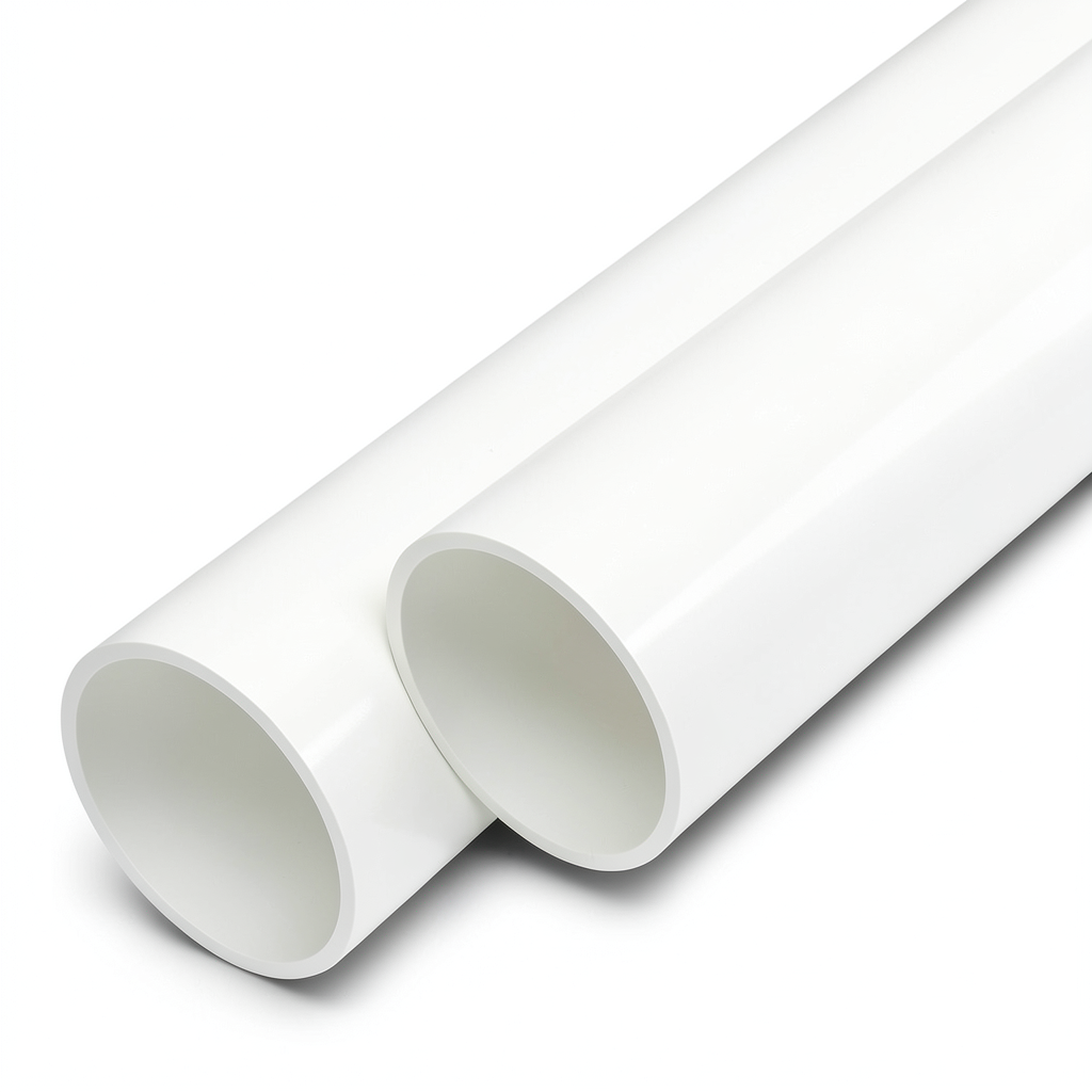 مواسير UPVC ضغط 10 بار قطر خارجي 90 مم سمك 4.3 مم لون أبيض