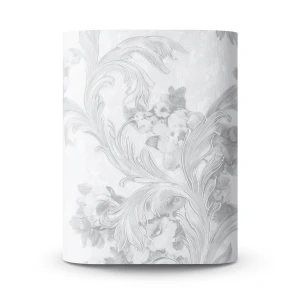 ورق جدران ايطالي، لون رمادي، تصميم ورود، مقاس 10 م×0.70 م، موديل rc17053