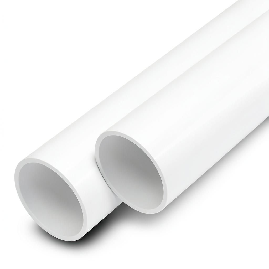 مواسير UPVC ضغط اسمي 10 بار قطر خارجي 250 مم سمك 9.6 مم لون أبيض