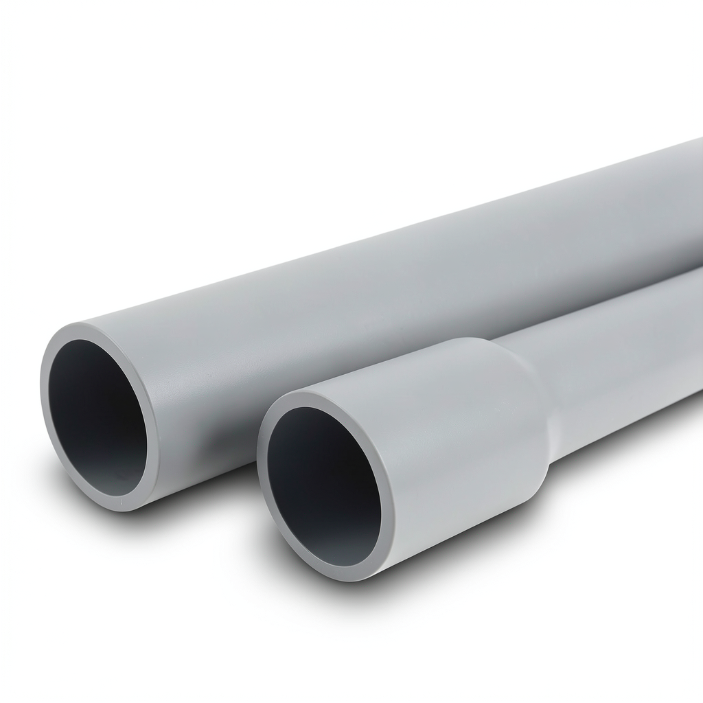 مواسير UPVC جدول 80 مقاس 6 إنش سمك 10.97 مم لون رمادي