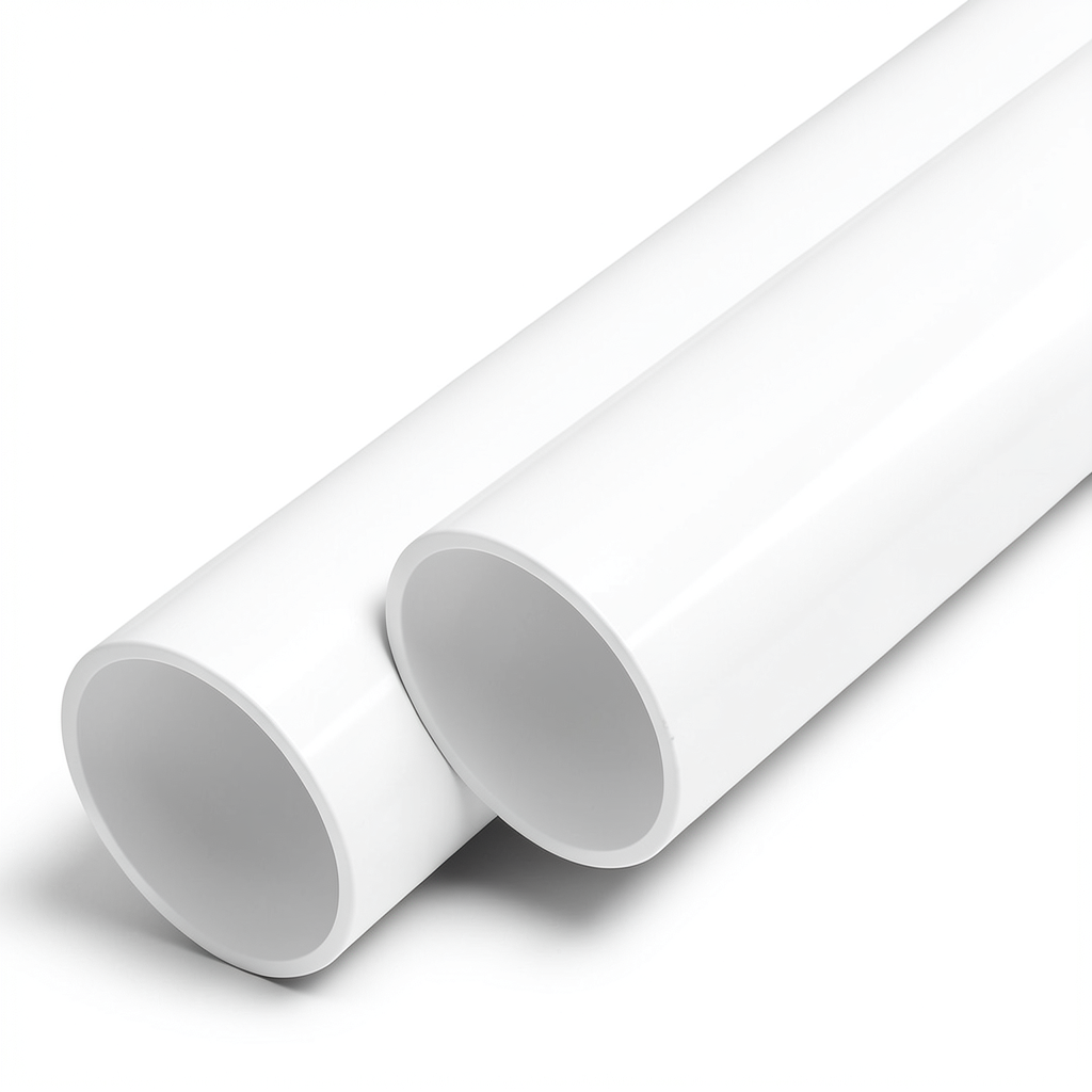 مواسير UPVC ضغط اسمي 10 بار قطر خارجي 50 مم سمك 2.4 مم لون أبيض