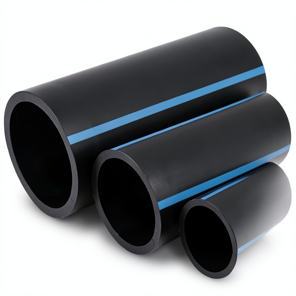 أنابيب HDPE NPF ضغط 6 بار قطر خارجي 90 مم سمك 2.7 مم لون أسود