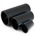 مواسير HDPE الضغط 6 بار قطر 140 مم سمك 4.1 مم لون أسود