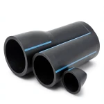 مواسير HDPE الوطني لشبكات المياه ضغط 6 بار قطر خارجي 160 مم سمك 4.7 مم أسود