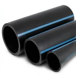 مواسير HDPE الوطني لشبكات المياه ضغط 6 بار قطر خارجي 160 مم سمك 4.7 مم أسود