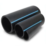 مواسير HDPE الوطني ضغط 6 بار قطر 225 مم سمك 6.6 مم لون أسود