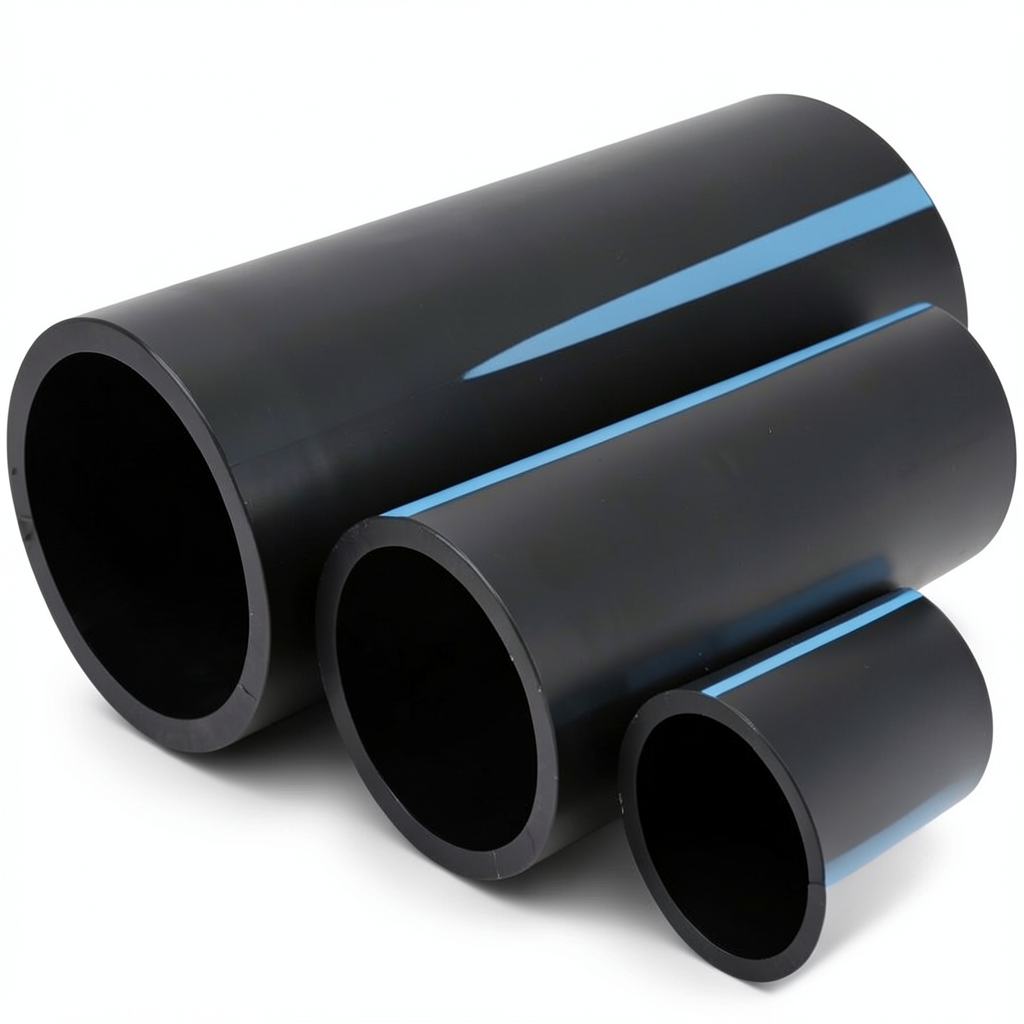 مواسير HDPE الوطني ضغط 6 بار قطر 225 مم سمك 6.6 مم لون أسود