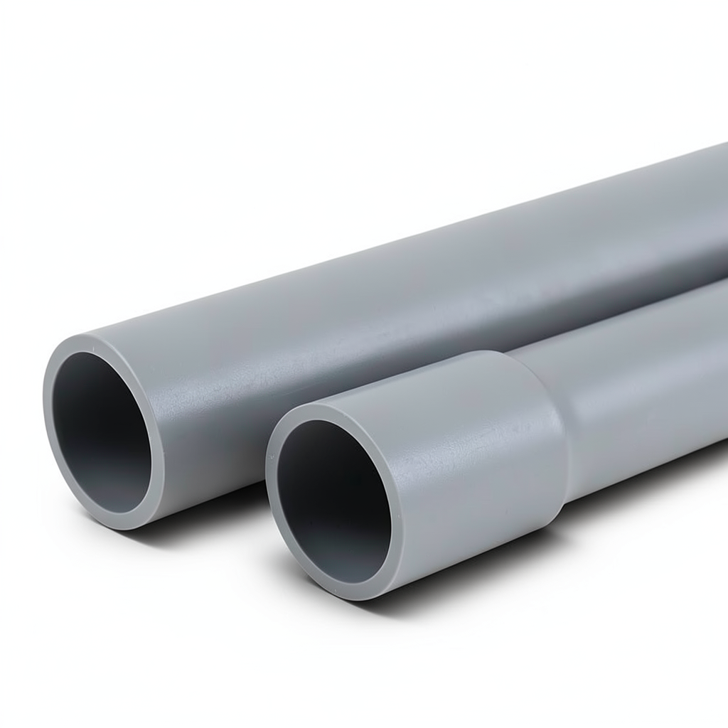 أنابيب UPVC جدول 80 مقاس ½1 إنش سمك 5.08 مم لون رمادي