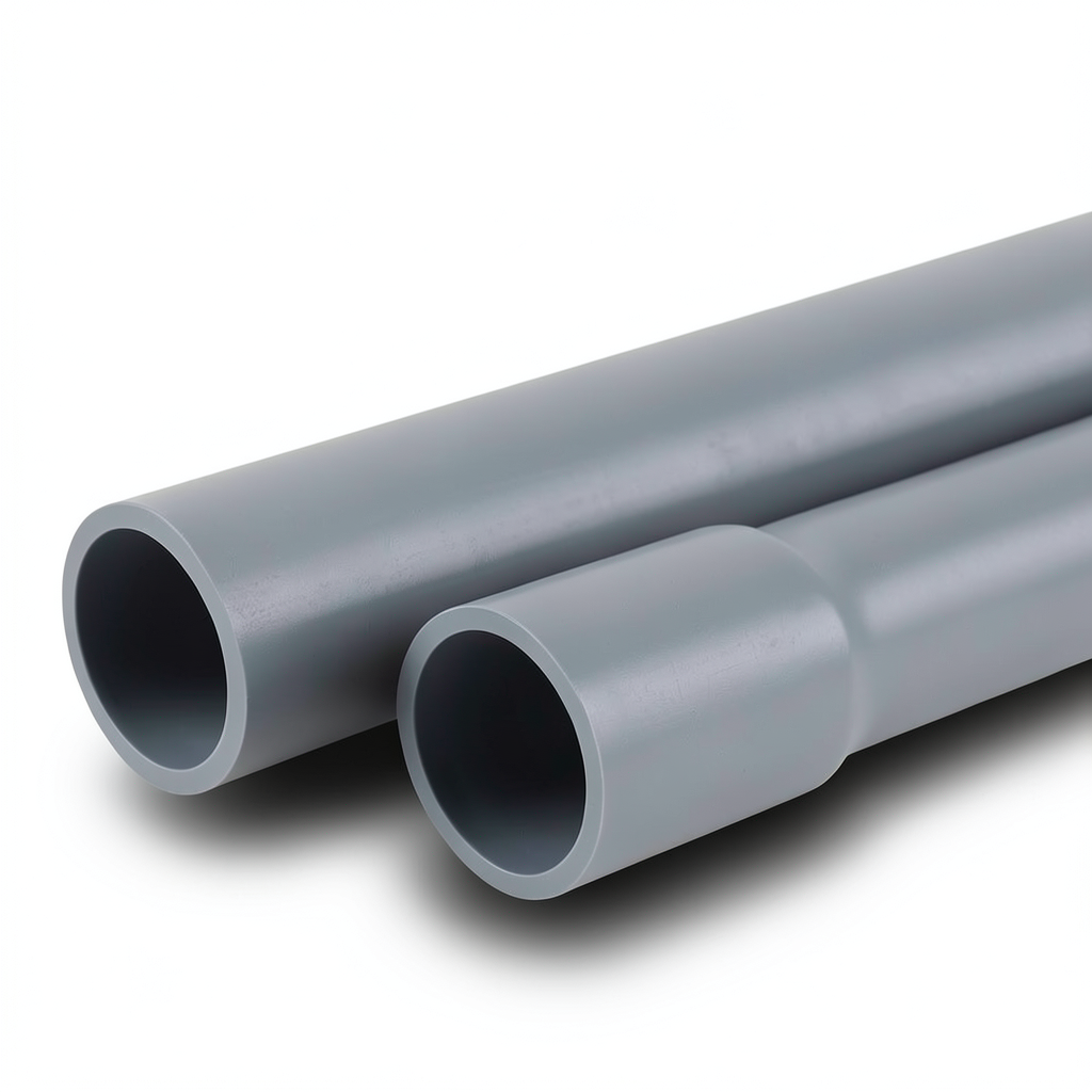 مواسير UPVC الوطني جدول 80 مقاس 3 إنش سمك 7.62 مم لون رمادي