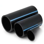 مواسير HDPE الوطني لشبكات المياه ضغط عالي 6 بار قطر 315 مم سمك 9.2 مم أسود