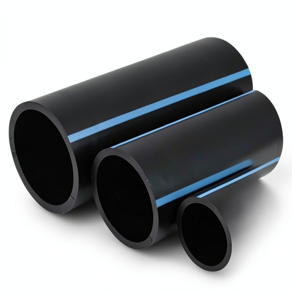 مواسير HDPE الوطني لشبكات المياه ضغط عالي 6 بار قطر 315 مم سمك 9.2 مم أسود