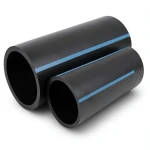 مواسير HDPE الوطني لشبكات المياه ضغط 6 بار قطر 355 مم سمك 10.4 مم أسود