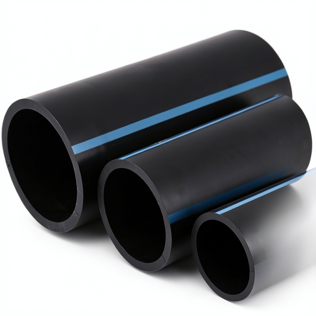 NPF HDPE Pipes High Pressure 6 Bar, Diameter 110 mm, Thickness 3.2 mm, Black
