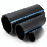 مواسير HDPE الضغط 6 بار قطر 140 مم سمك 4.1 مم لون أسود