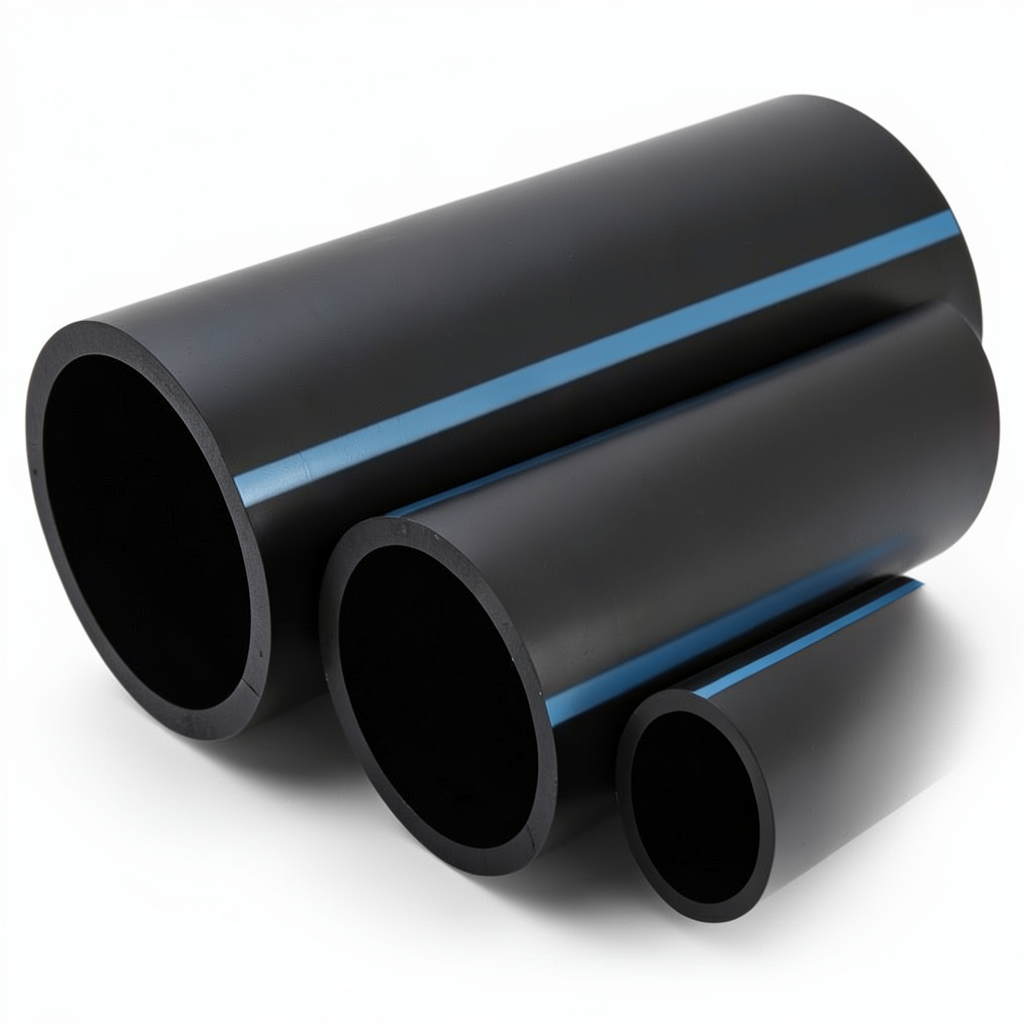 مواسير HDPE الضغط 6 بار قطر 140 مم سمك 4.1 مم لون أسود