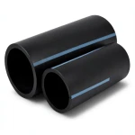 مواسير HDPE الوطني لشبكات المياه ضغط عالي 6 بار قطر 200 مم سمك 5.9 مم أسود