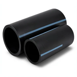 NPF HDPE Pipes High Pressure 6 Bar Diameter 200 mm Thickness 5.9 mm Black