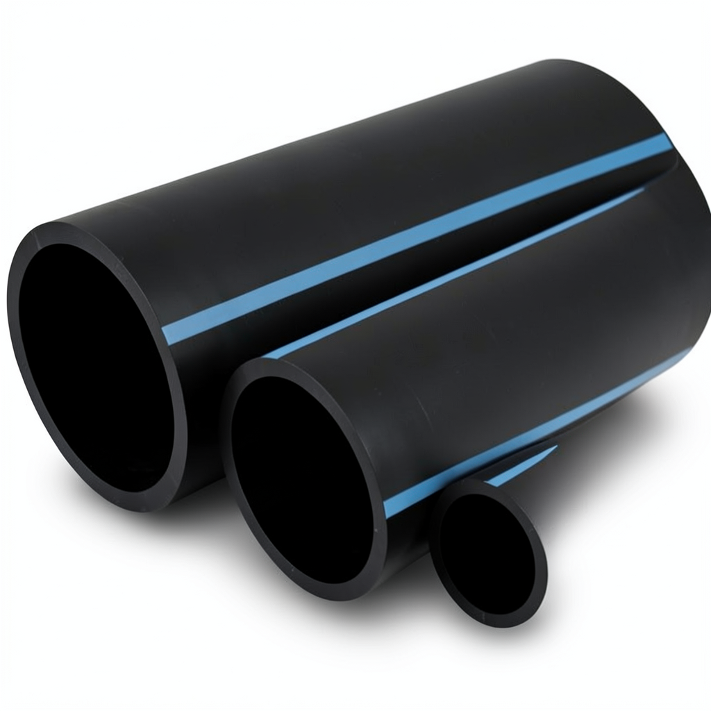 مواسير HDPE الوطني ضغط 6 بار قطر 225 مم سمك 6.6 مم لون أسود