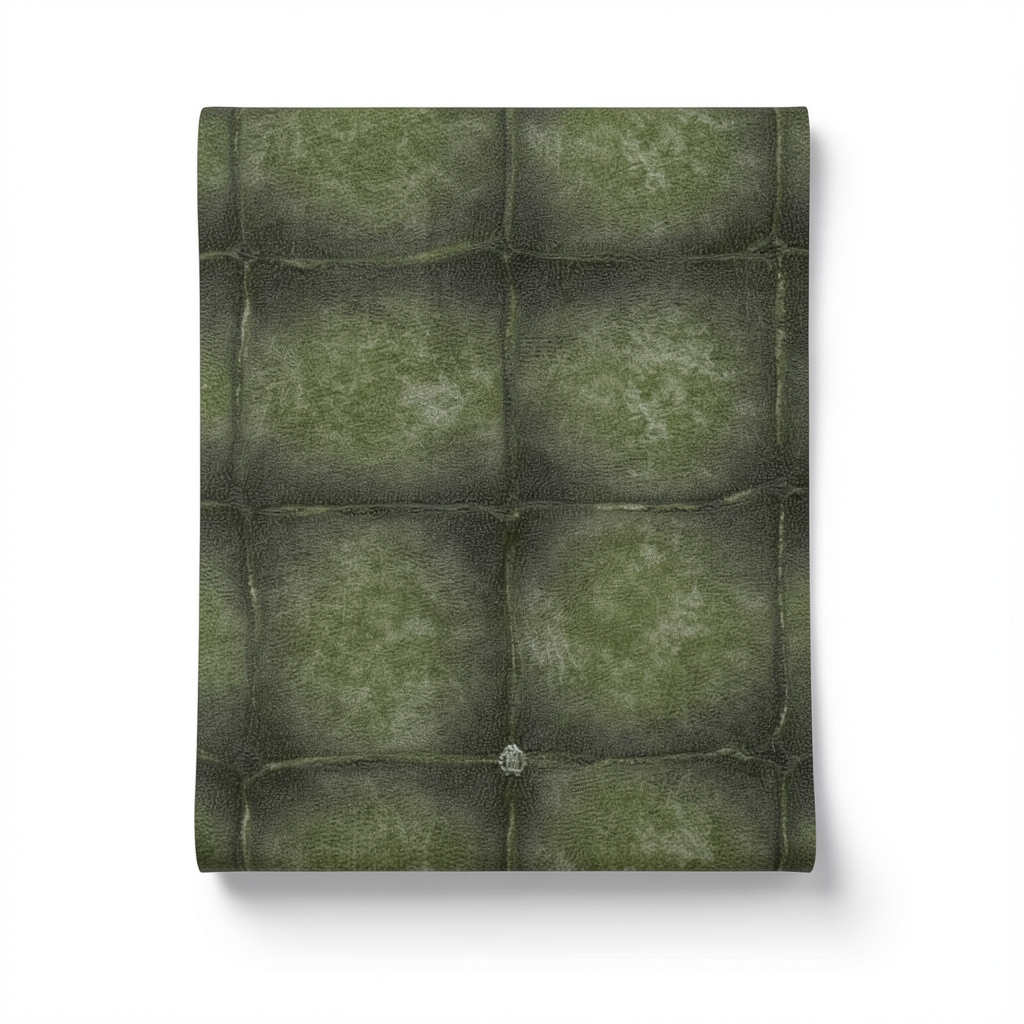 Italian Wallpaper Green Color Modern Design, Size 10m x 0.70m, Model rc17034