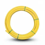 لفة أنابيب HDPE المنى ضغط 8 بار [PE 80] قطر خارجي 16 مم سمك 3 مم لون أصفر  