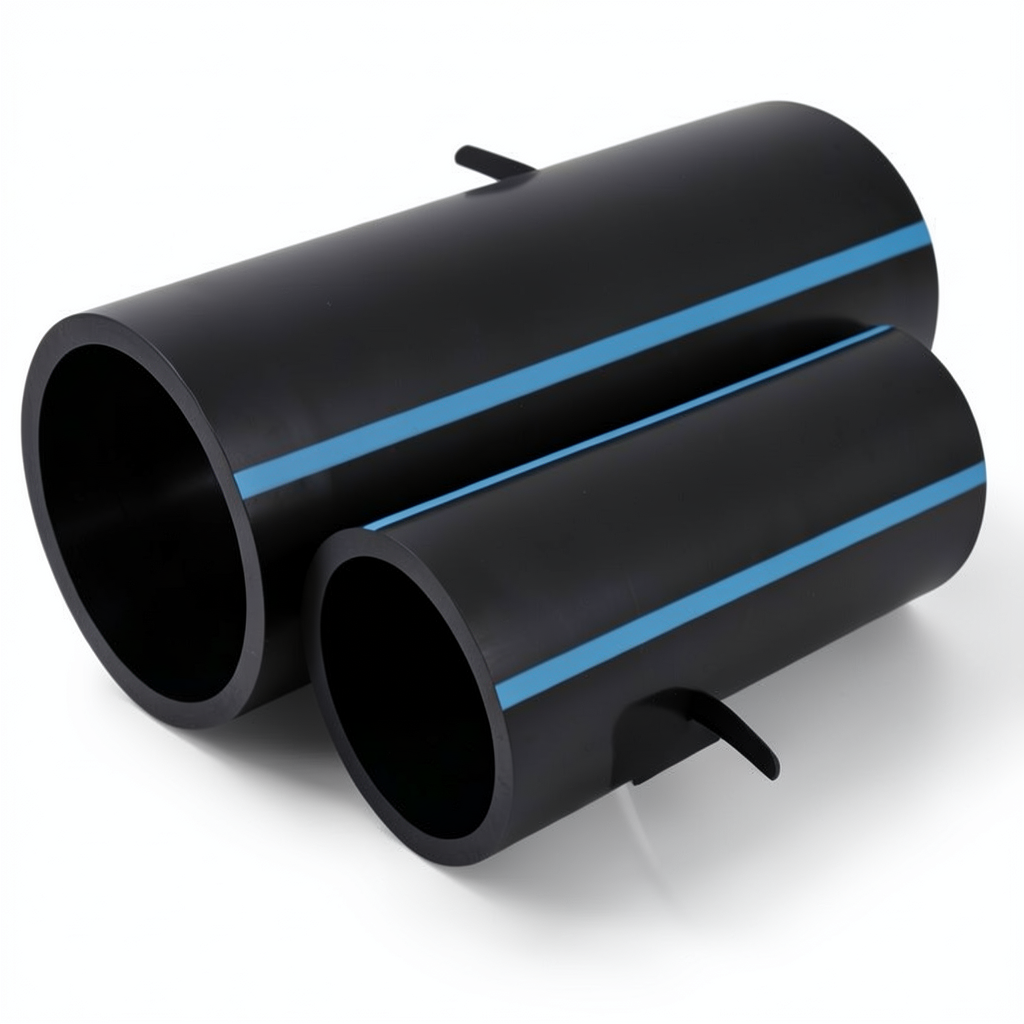 NPF HDPE Pipes Pressure 6 Bar Diameter 355 mm Thickness 10.4 mm Black