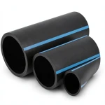 مواسير HDPE الوطني لشبكات المياه ضغط 6 بار قطر خارجي 400 مم سمك 11.7 مم أسود