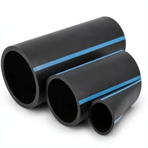 مواسير HDPE الوطني لشبكات المياه ضغط 6 بار قطر خارجي 400 مم سمك 11.7 مم أسود