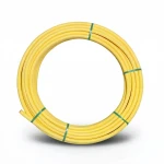 لفة أنابيب بلاستيك HDPE المنى ضغط 8 بار [PE 80] قطر خارجي 25 مم سمك 3 مم لون أصفر  