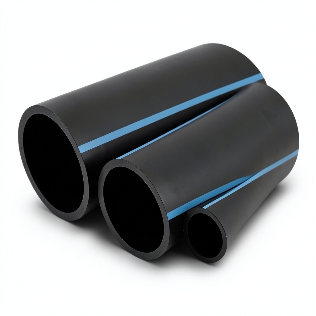 NPF HDPE Pipes High Pressure 6 Bar, Diameter 560 mm, Thickness 16.4 mm, Black