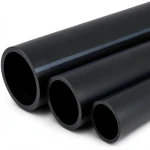 مواسير HDPE الوطني لشبكات المياه ضغط 6 بار قطر خارجي 630 مم سمك 18.4 مم أسود