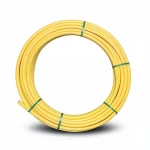لفة أنابيب بلاستيك HDPE المنى ضغط 8 بار [PE 80] قطر خارجي 63 مم سماكة 5.8 مم لون أصفر  