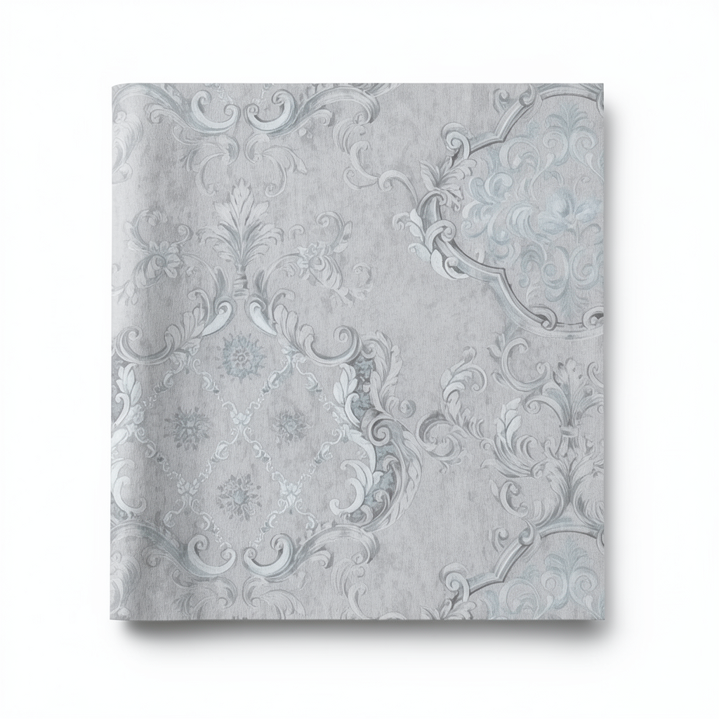 Italian Wallpaper Classic Design 10m x 1.06m, Gray