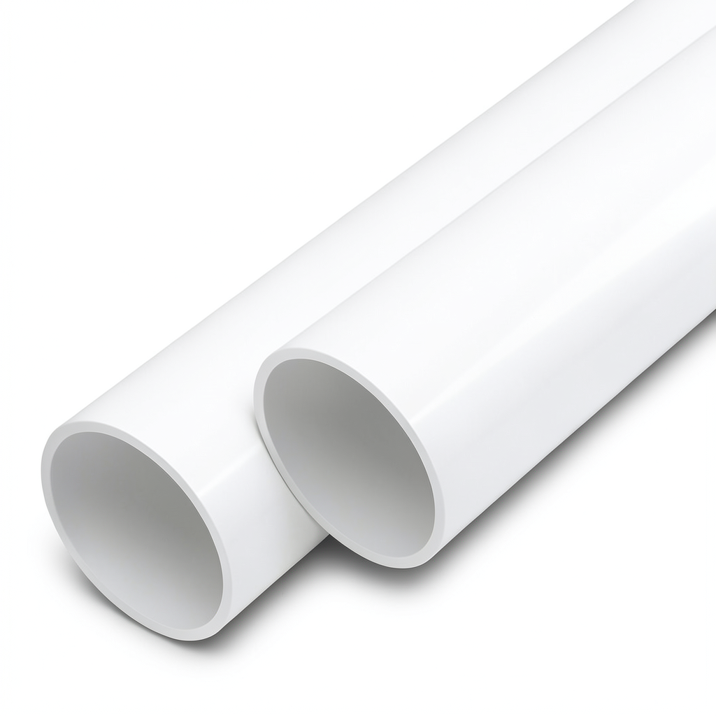 مواسير UPVC ضغط 12.5 بار قطر خارجي 110 مم سمك 5.3 مم لون أبيض