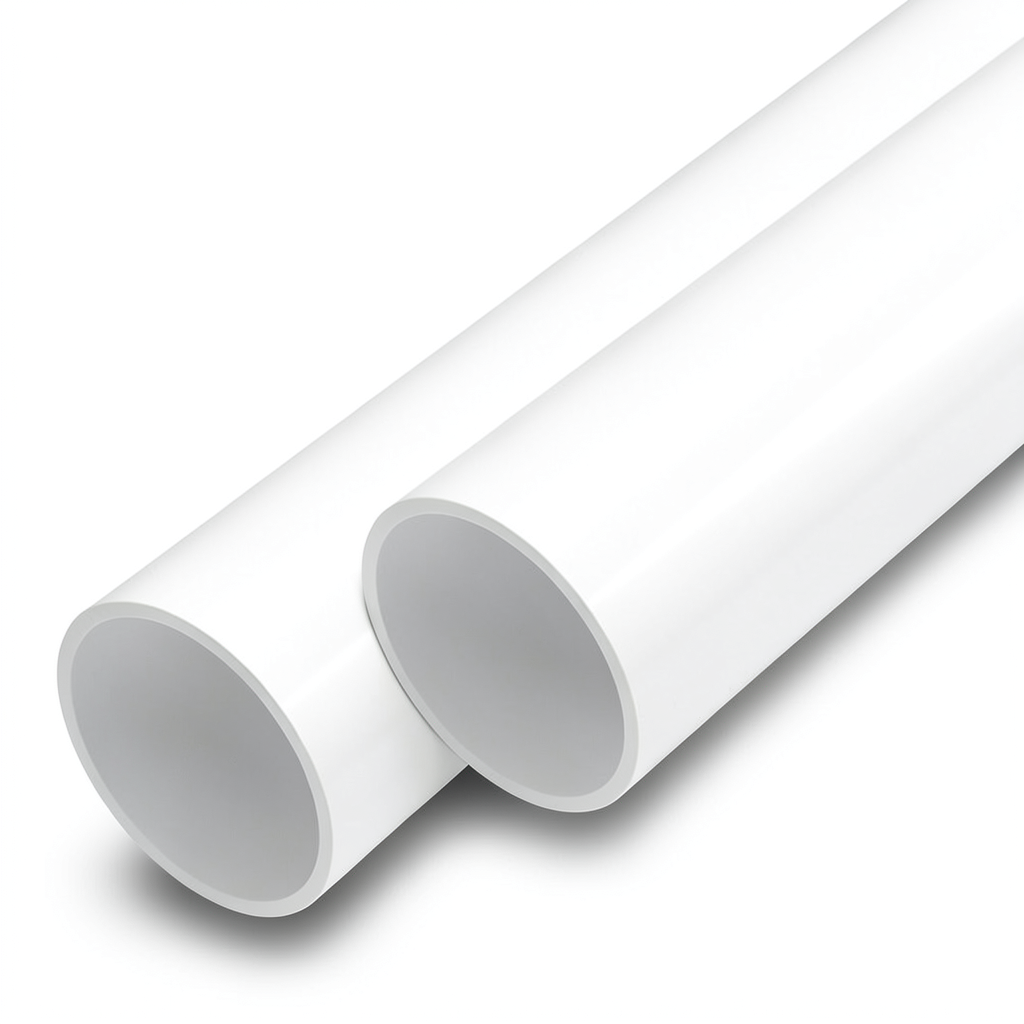 مواسير UPVC ضغط 12.5 بار قطر خارجي 125 مم سمك 6 مم لون أبيض