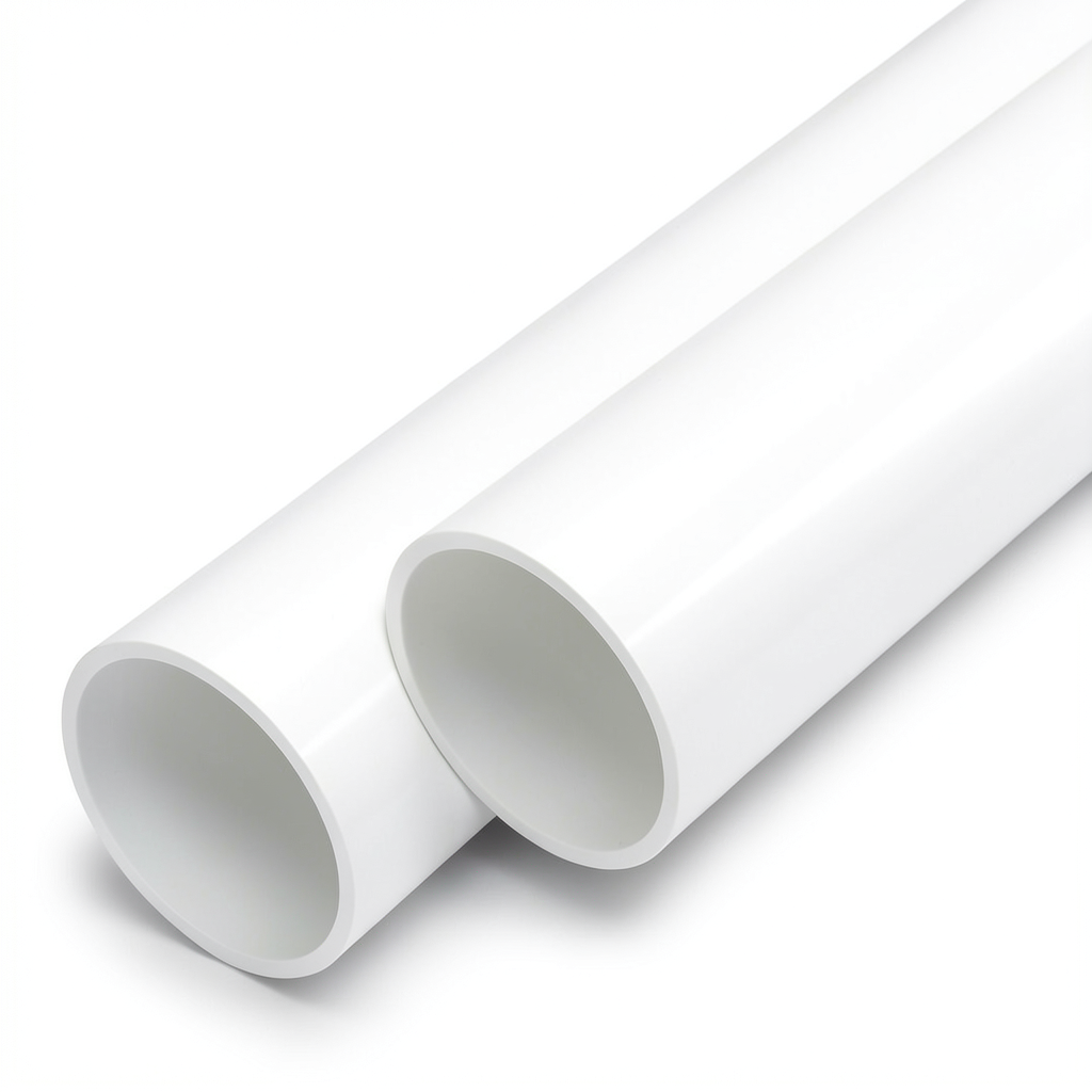 مواسير UPVC ضغط اسمي 12.5 بار قطر خارجي 180 مم سمك 8.6 مم أبيض