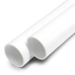 مواسير UPVC ضغط اسمي 12.5 بار قطر خارجي 180 مم سمك 8.6 مم أبيض