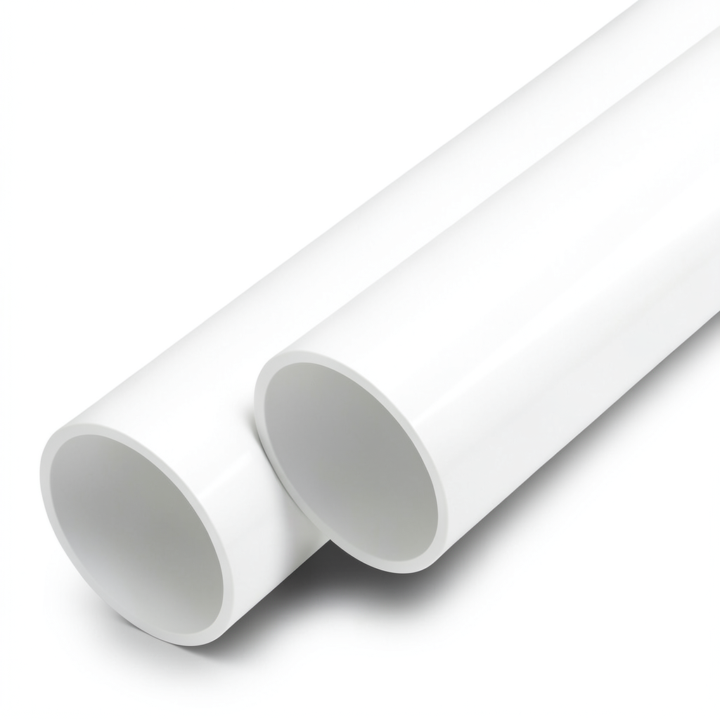 مواسير UPVC ضغط اسمي 12.5 بار قطر خارجي 180 مم سمك 8.6 مم أبيض