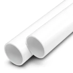 مواسير UPVC ضغط اسمي 12.5 بار قطر خارجي 200 مم سمك 9.6 مم لون أبيض