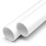 مواسير UPVC ضغط اسمي 12.5 بار قطر خارجي 200 مم سمك 9.6 مم لون أبيض