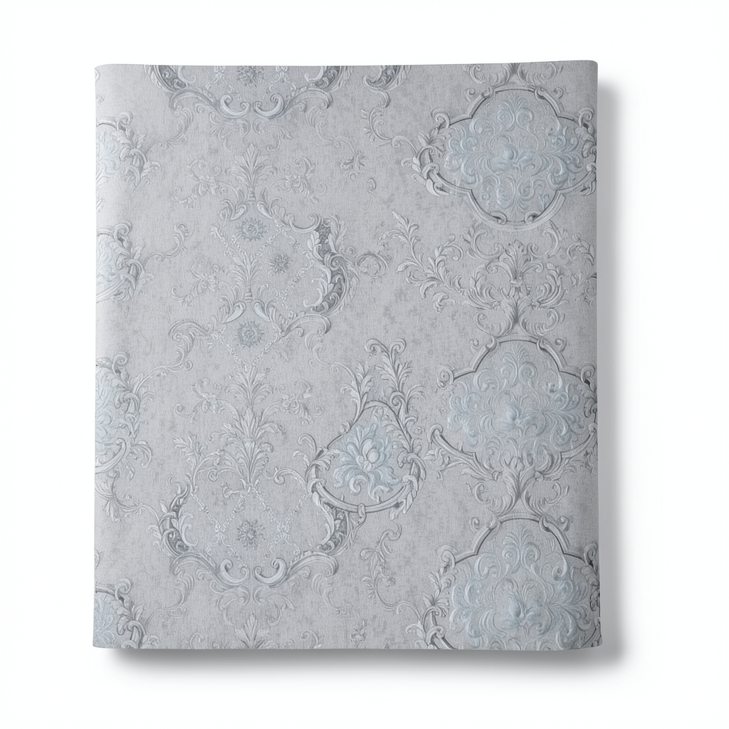 Italian Wallpaper Classic Design 10m x 1.06m, Gray
