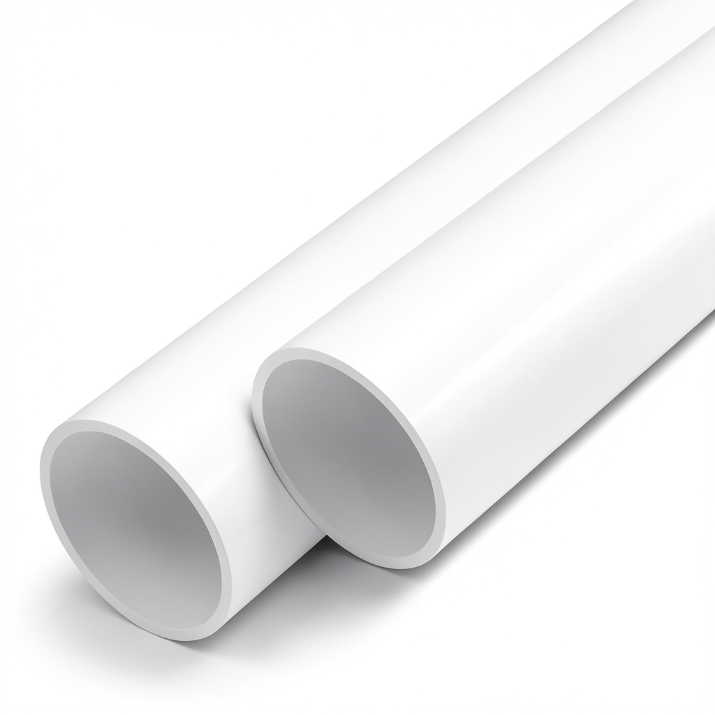 مواسير UPVC ضغط 12.5 بار قطر خارجي 25 مم سمك 1.5 مم لون أبيض