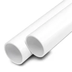 مواسير UPVC ضغط 12.5 بار قطر خارجي 50 مم سمك 3 مم لون أبيض